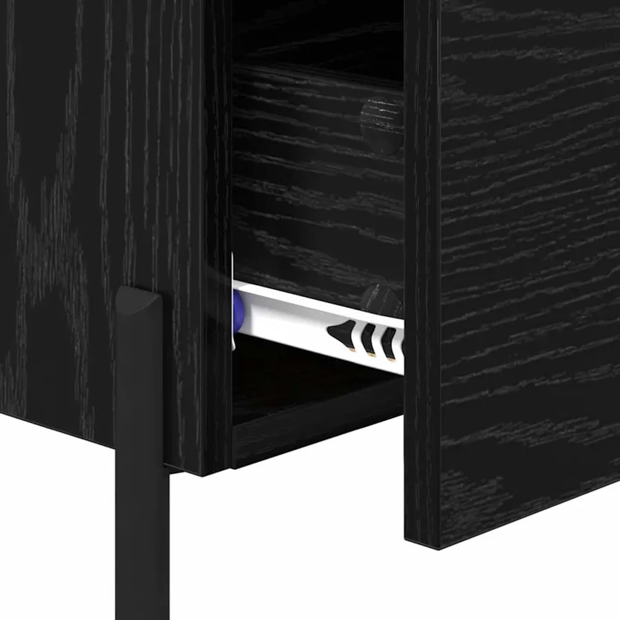 Cabinet de chevet 2 pcs Chêne noir 40 x 35 x 47,5 cm - 8