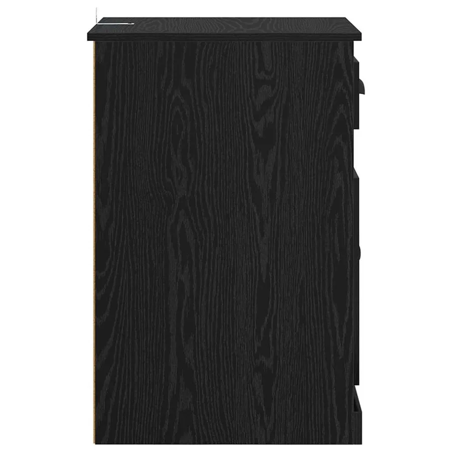 Meuble d'appoint Chêne noir 40 x 50 x 75 cm Bois d'ingénierie - 7
