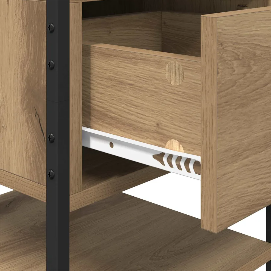 Cabinet de chevet 2 pc Chêne artisanal 40 x 42 x 56 cm - 10