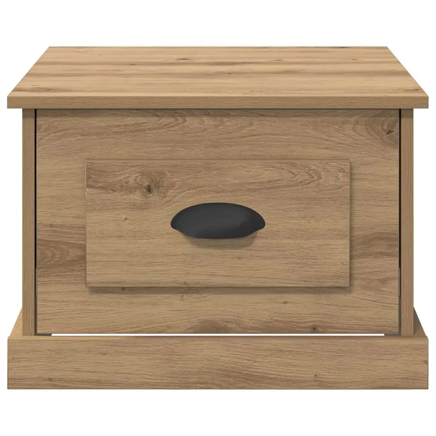 Table basse Chêne artisanal 50 x 50 x 35 cm Bois d'ingénierie - 6