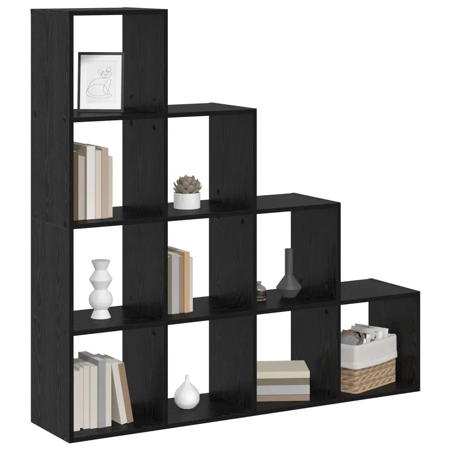 Cloison Bibliothèque Chêne noir 131,5 x 29 x 131,5 cm - 3