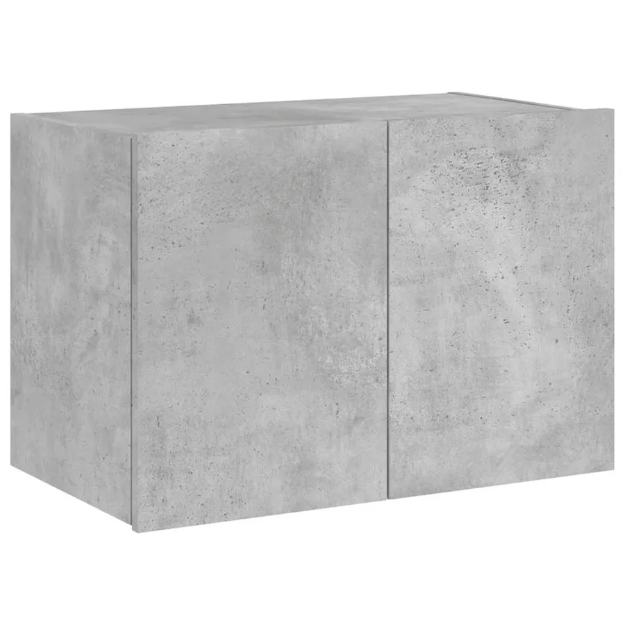 Meuble TV mural avec lumières LED gris béton 60x35x41 cm - 3