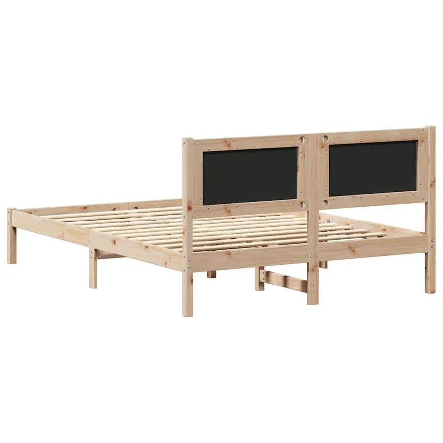 Cadre de lit avec tête de lit rembourrée Noir 135 x 190 cm - 7