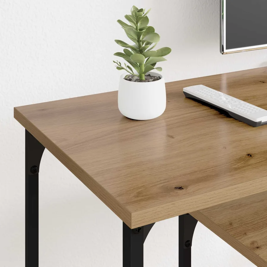 Meuble TV 102 x 35 x 45,5 cm Chêne artisanal - 4