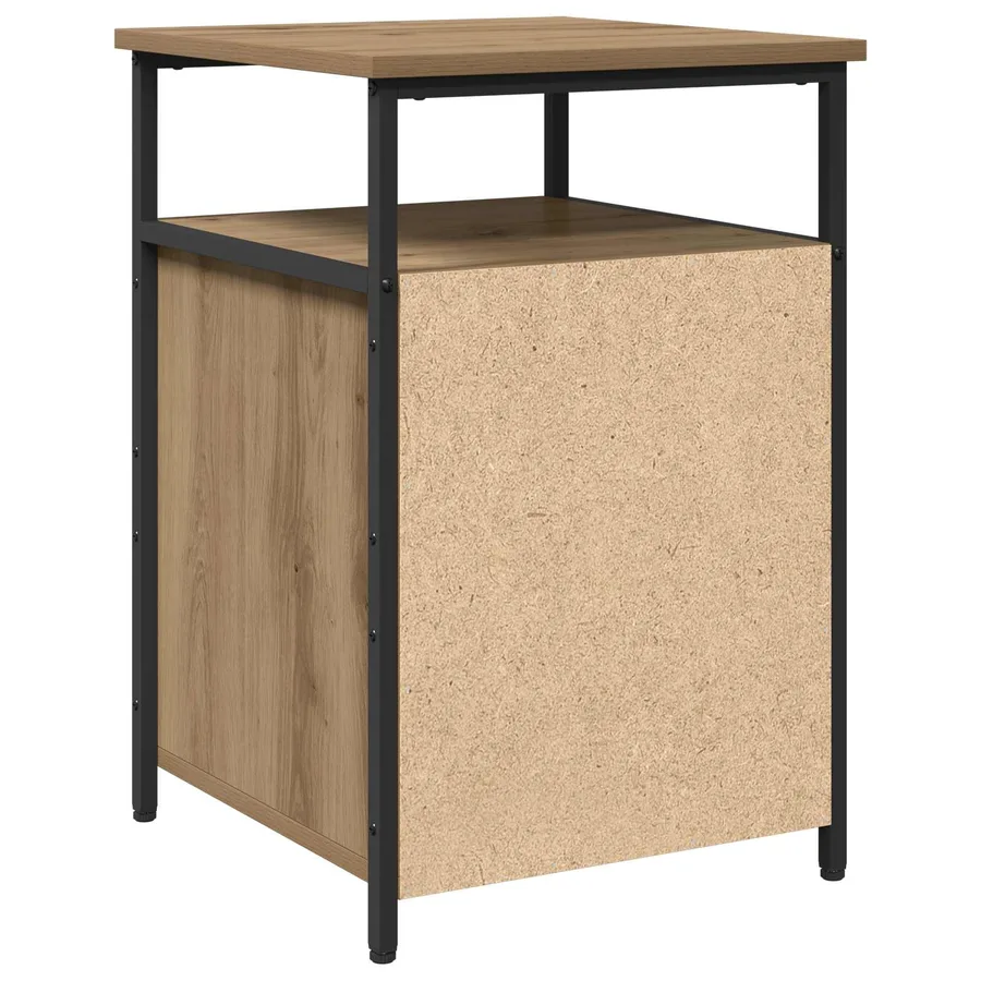 Cabinet de chevet 2 pc chêne artisanal Bois d'ingénierie - 9