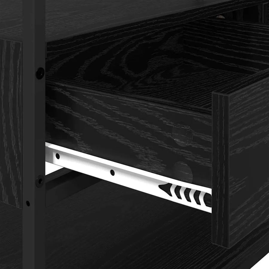 Armoire Chêne noir 89 x 39 x 184.5 cm Bois d'ingénierie - 9