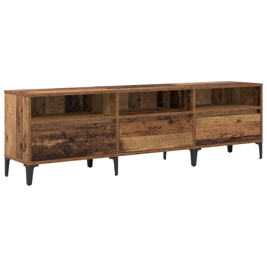 Meuble TV Bois Ancien 150 x 30 x 45 cm Bois d'ingénierie et fer - 2