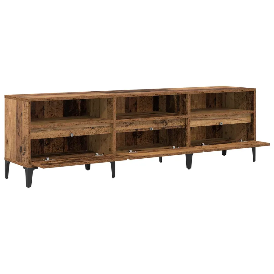 Meuble TV Bois Ancien 150 x 30 x 45 cm Bois d'ingénierie et fer - 5