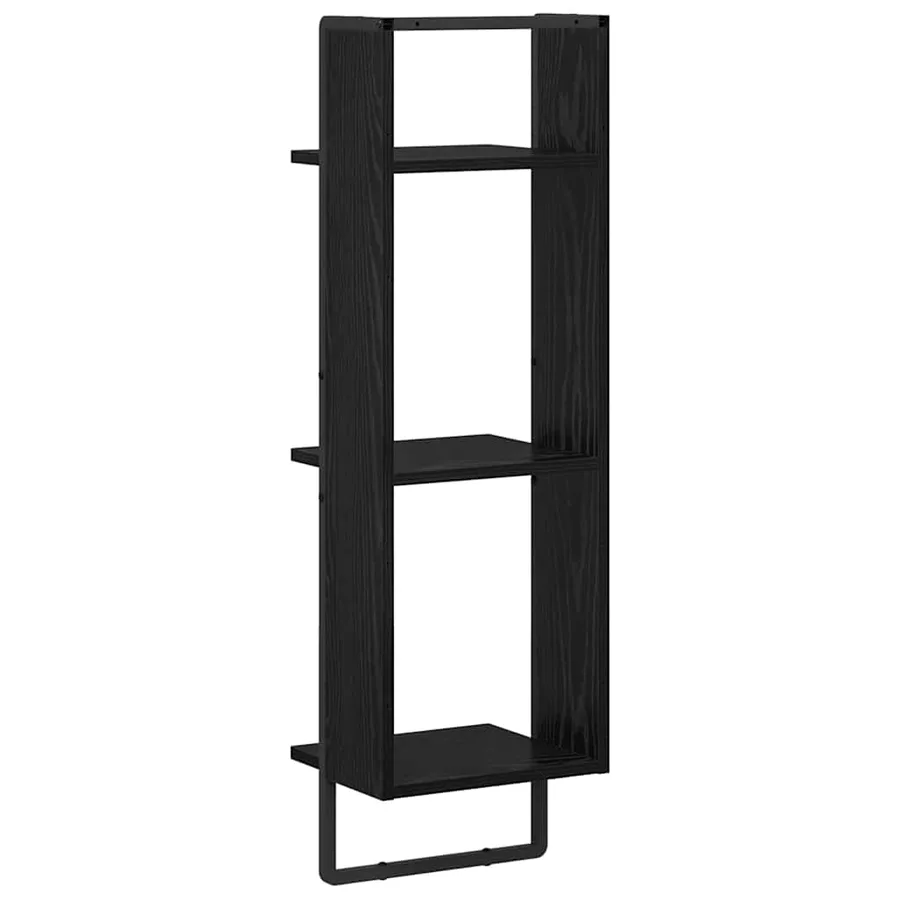 Étagère Murale Chêne noir 30 x 25 x 100 cm Bois d'ingénierie - 7