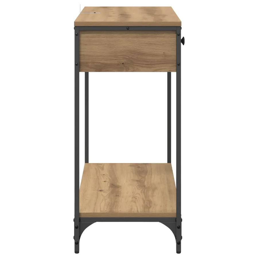 Table console Chêne artisanal 75 x 34,5 x 75 cm - 7