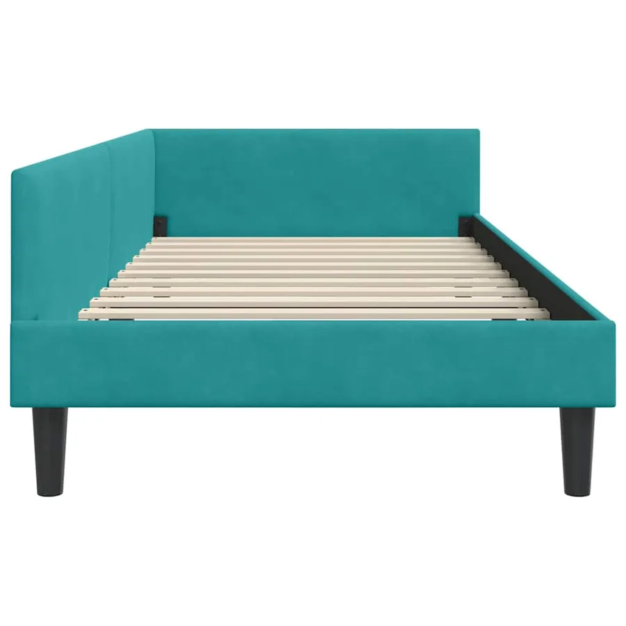 Cadre de lit d'angle Turquoise 80 cm x 200 cm Velours - 6