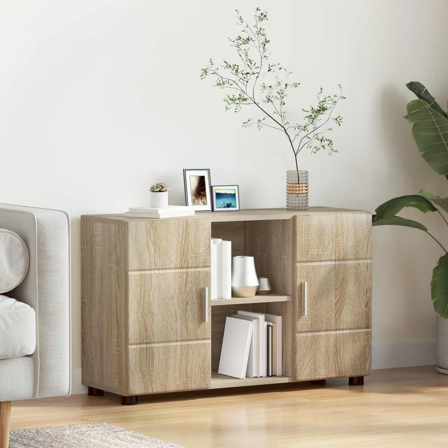 Buffet avec étagère FLORIN Chêne Sonoma 88,5 x 30,5 x 55,5 cm