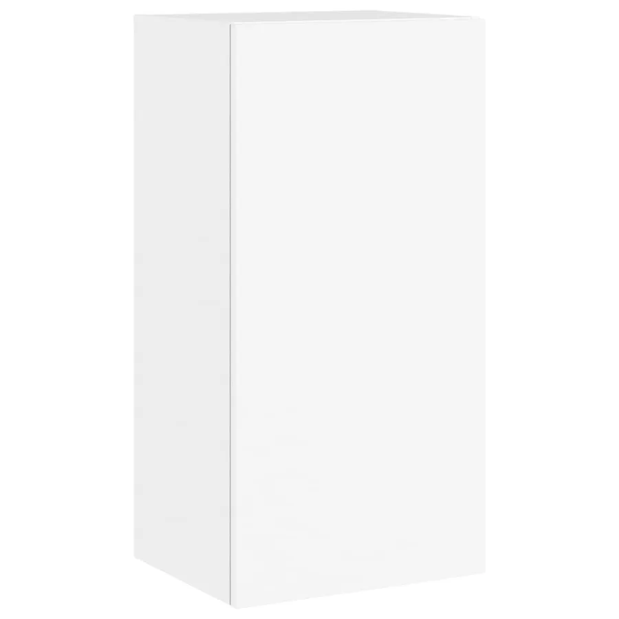 Meuble TV muraux 3 pcs avec lumières LED blanc - 8