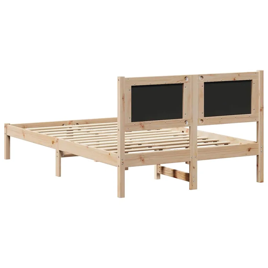 Cadre de lit avec tête de lit Taupe 120 x 190 cm Pin massif - 7