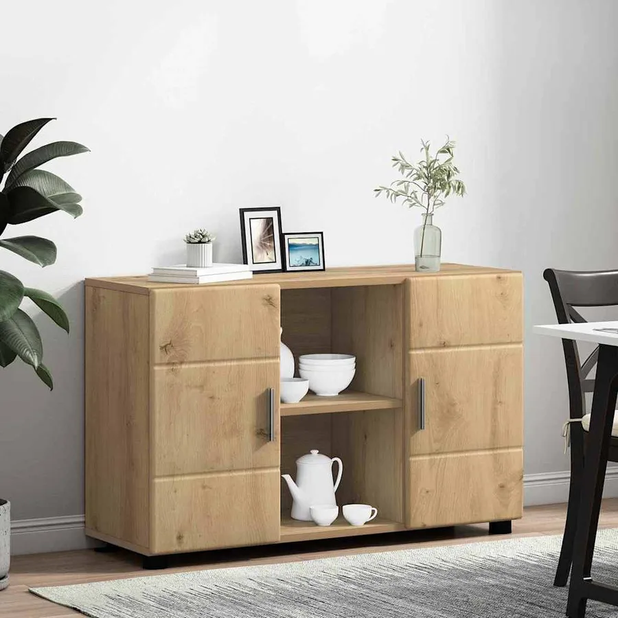 Buffet FLORIN 88,5 x 30,5 x 55,5 cm Chêne artisanal - 4