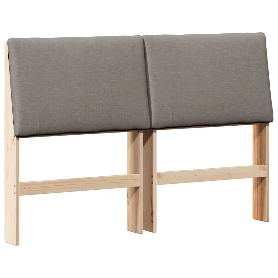 Tête de lit capitonnée Taupe 160 cm Pin massif - 2