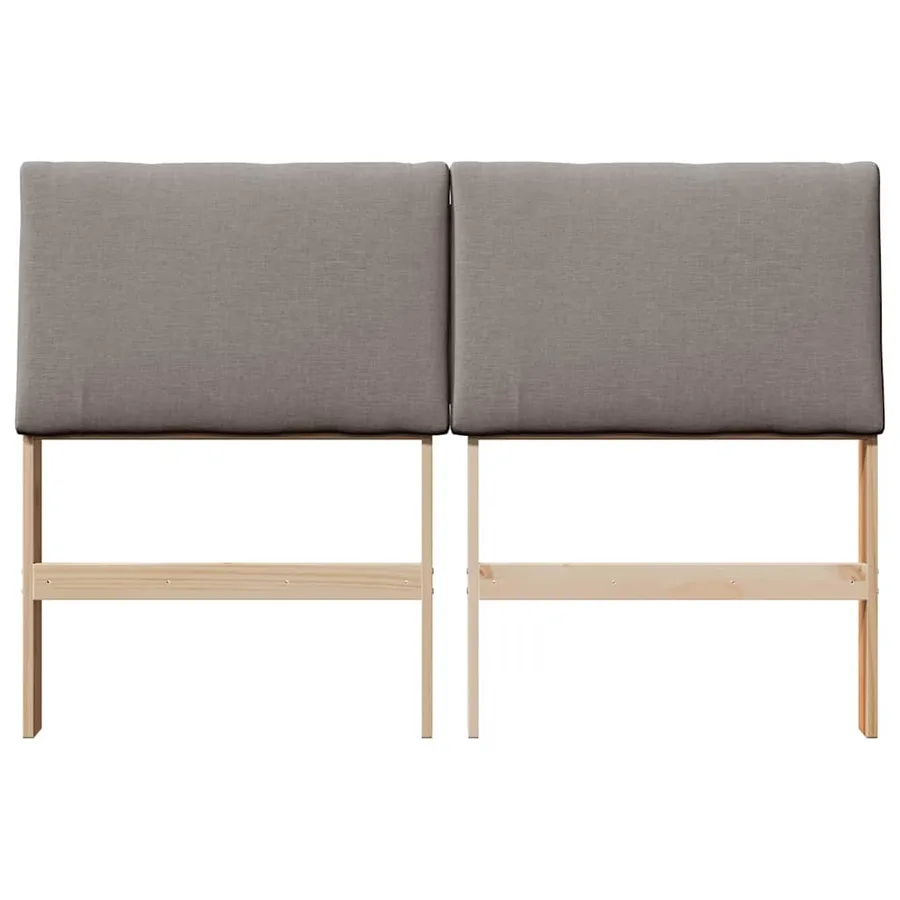 Tête de lit capitonnée Taupe 160 cm Pin massif - 4