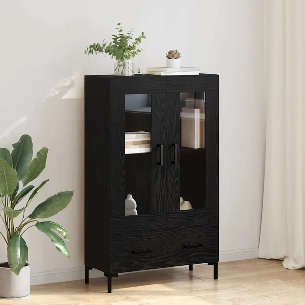 Haut Armoire Chêne noir 69,5 x 31 x 115 cm Bois d'ingénierie