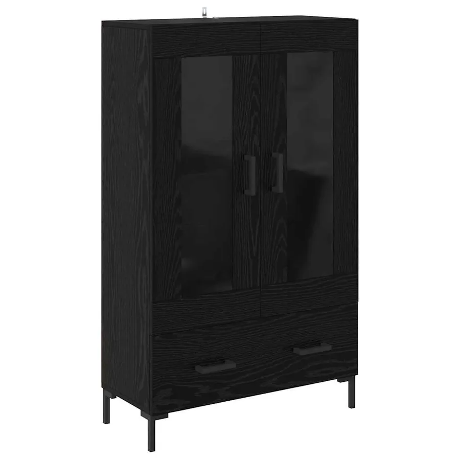 Haut Armoire Chêne noir 69,5 x 31 x 115 cm Bois d'ingénierie - 2