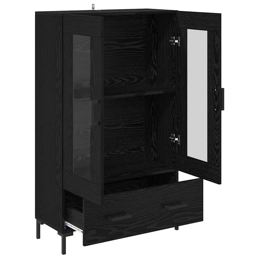 Haut Armoire Chêne noir 69,5 x 31 x 115 cm Bois d'ingénierie - 5