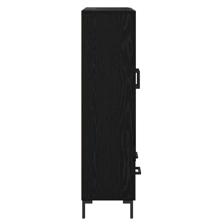Haut Armoire Chêne noir 69,5 x 31 x 115 cm Bois d'ingénierie - 7