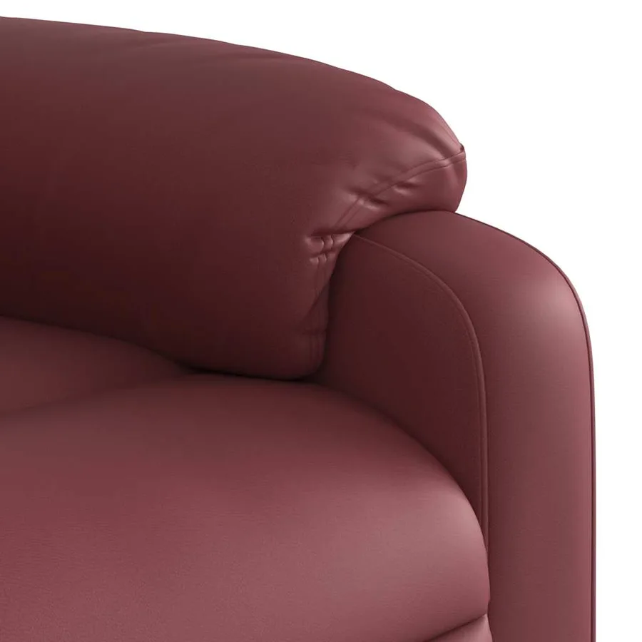 Fauteuil de massage inclinable Rouge bordeaux Similicuir - 9