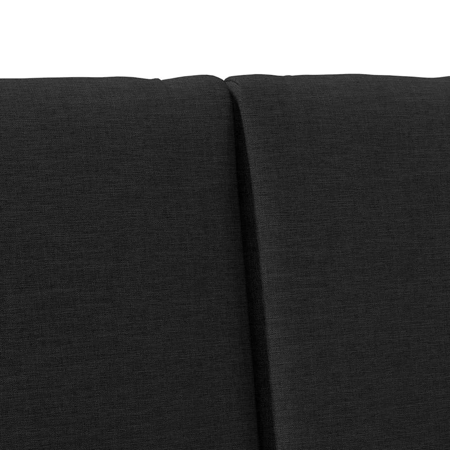 Tête de lit capitonnée Noir 120 cm Pin massif - 7