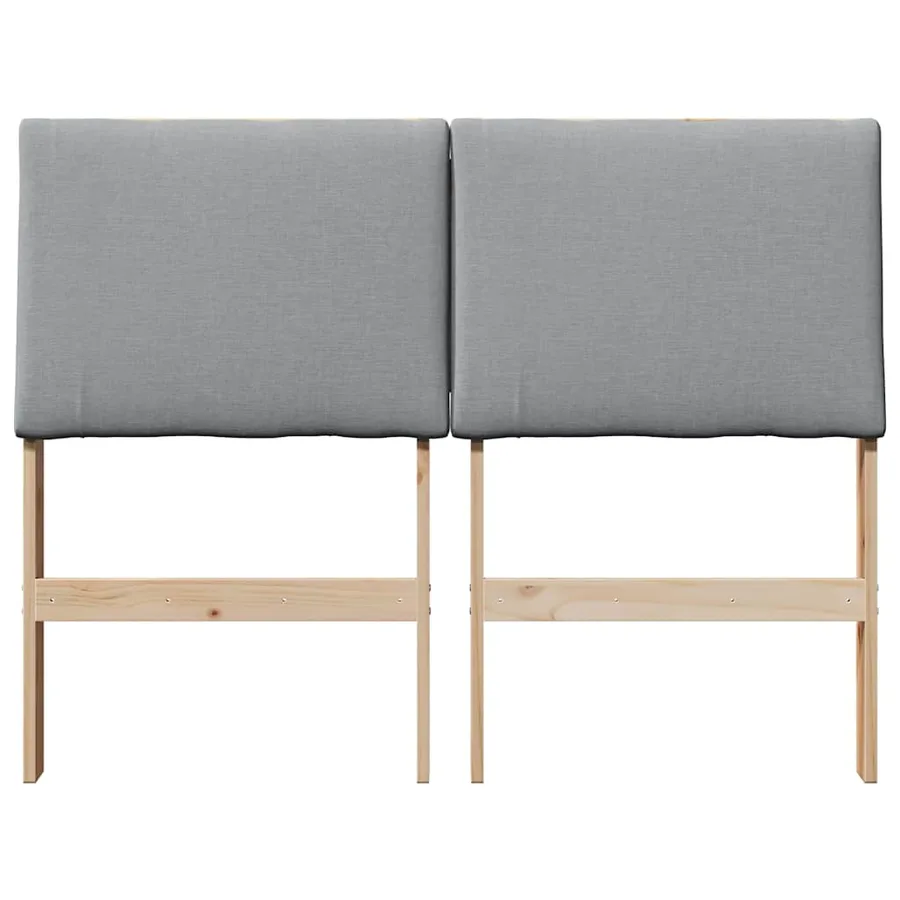 Tête de lit capitonnée Gris clair 120 cm Pin massif - 4