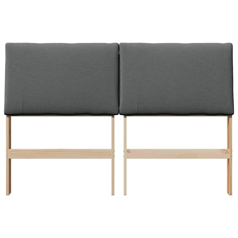 Tête de lit capitonnée Gris foncé 150 cm Pin massif - 4