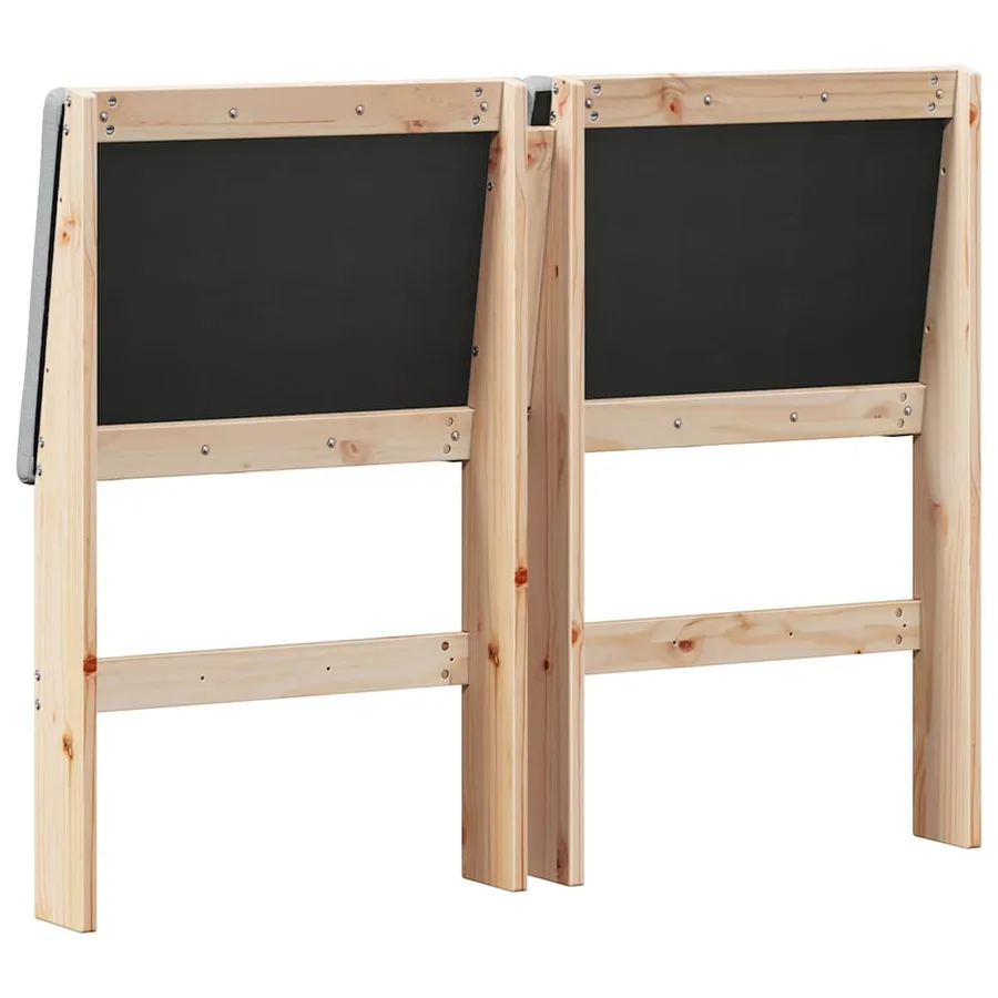 Tête de lit capitonnée Gris clair 135 cm Pin massif - 6