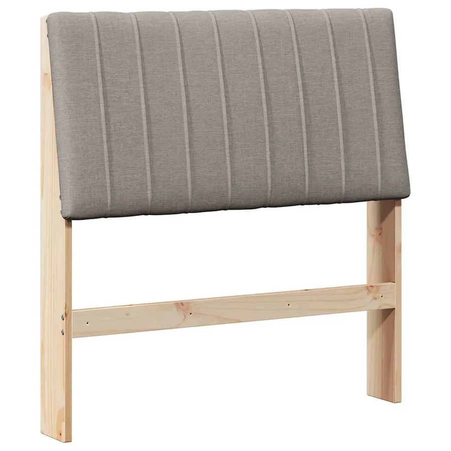 Tête de lit capitonnée Taupe 90 cm Pin massif - 2