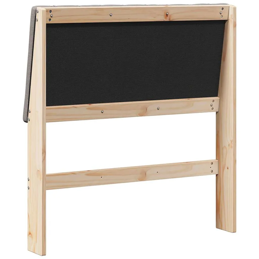Tête de lit capitonnée Taupe 90 cm Pin massif - 6