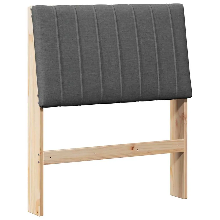 Tête de lit capitonnée Gris foncé 80 cm Pin massif - 2