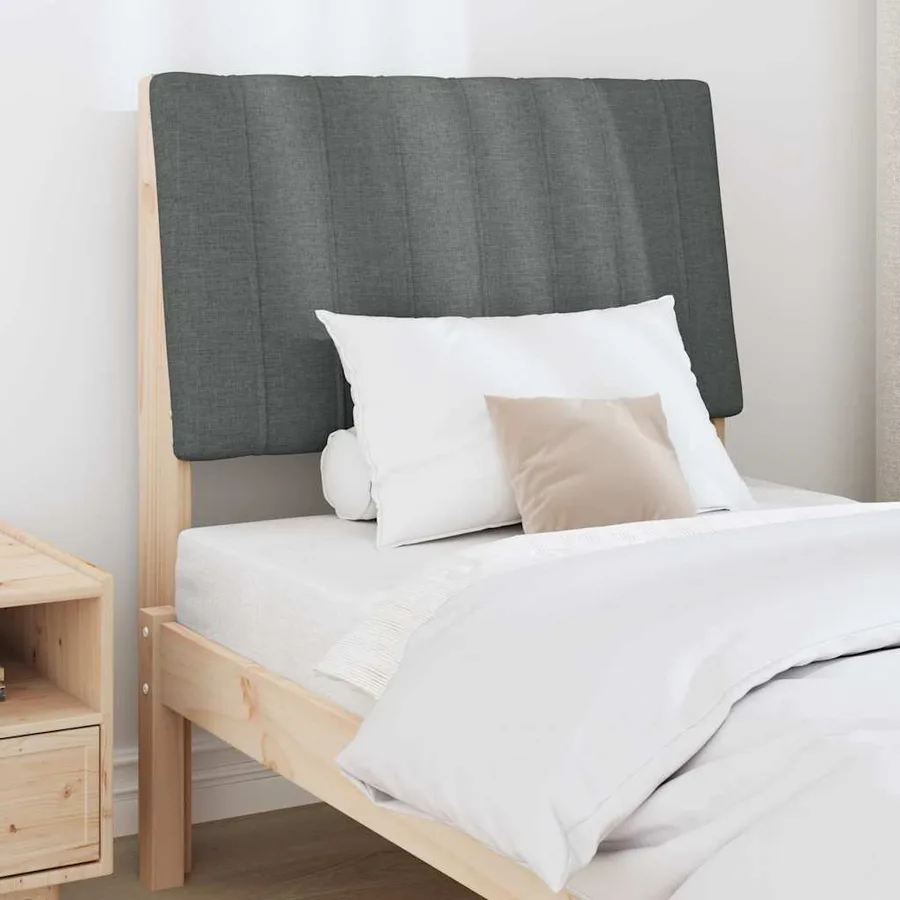 Tête de lit capitonnée Gris foncé 80 cm Pin massif - 3