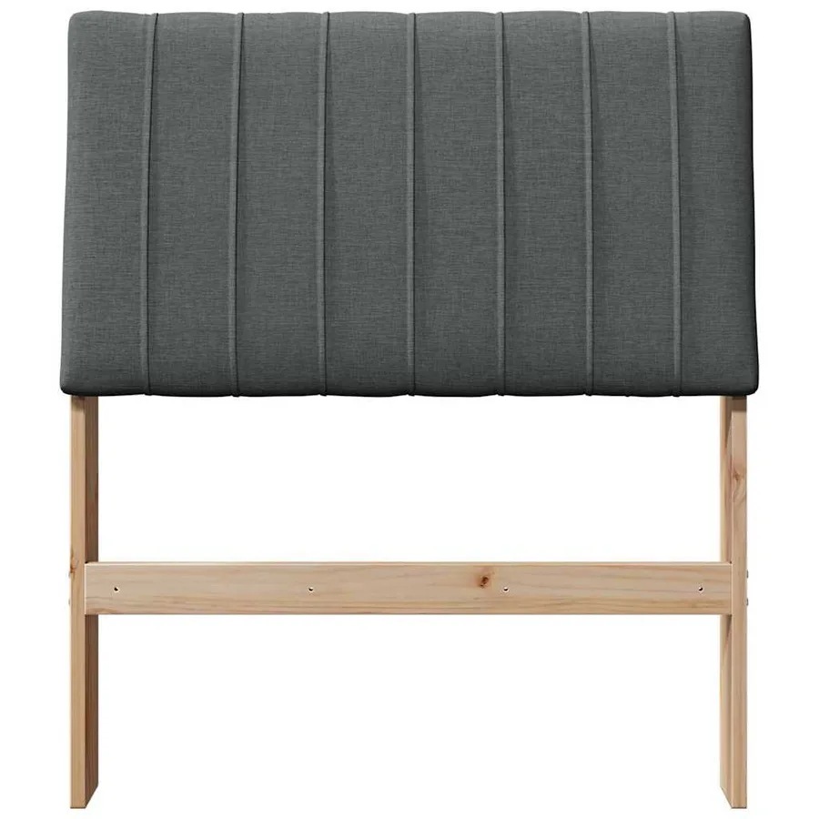 Tête de lit capitonnée Gris foncé 80 cm Pin massif - 4