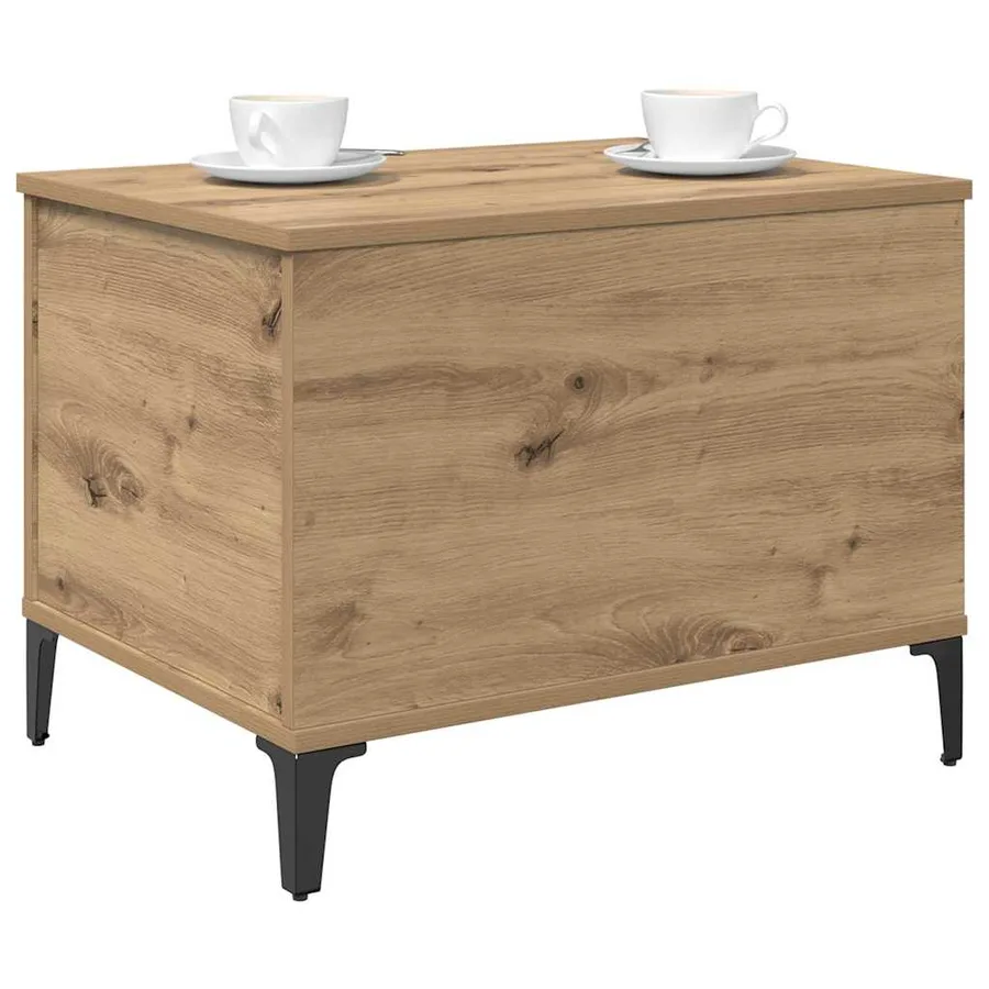 Table basse Chêne artisanal 60 x 44,5 x 45 cm Bois d'ingénierie - 3