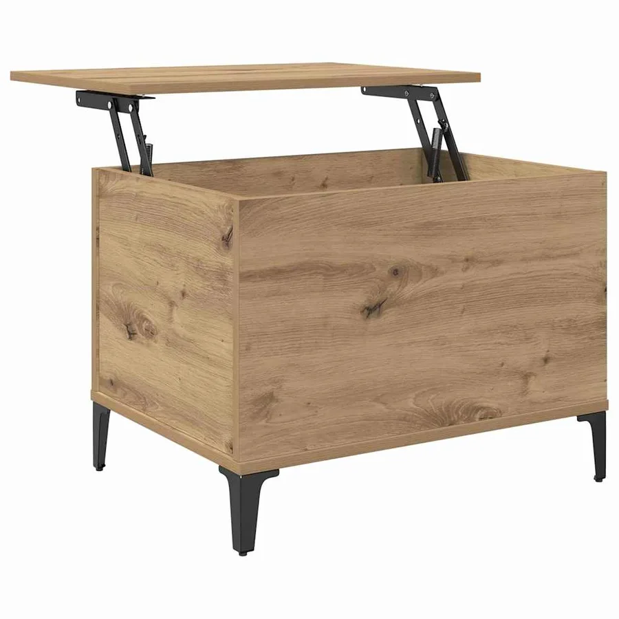 Table basse Chêne artisanal 60 x 44,5 x 45 cm Bois d'ingénierie - 5