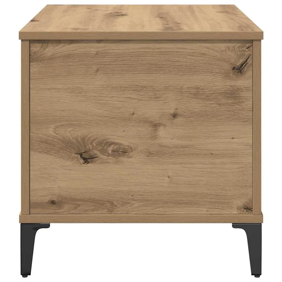 Table basse Chêne artisanal 60 x 44,5 x 45 cm Bois d'ingénierie - 7