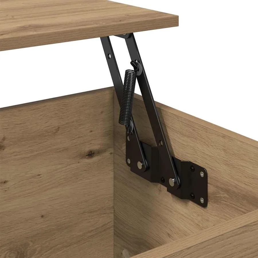 Table basse Chêne artisanal 60 x 44,5 x 45 cm Bois d'ingénierie - 8