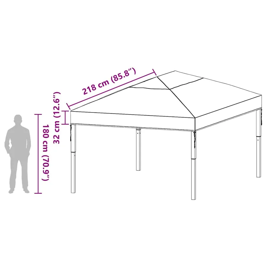 Remplacement de housse de gazebo Transparent 400 x 300 x 32 cm - 8
