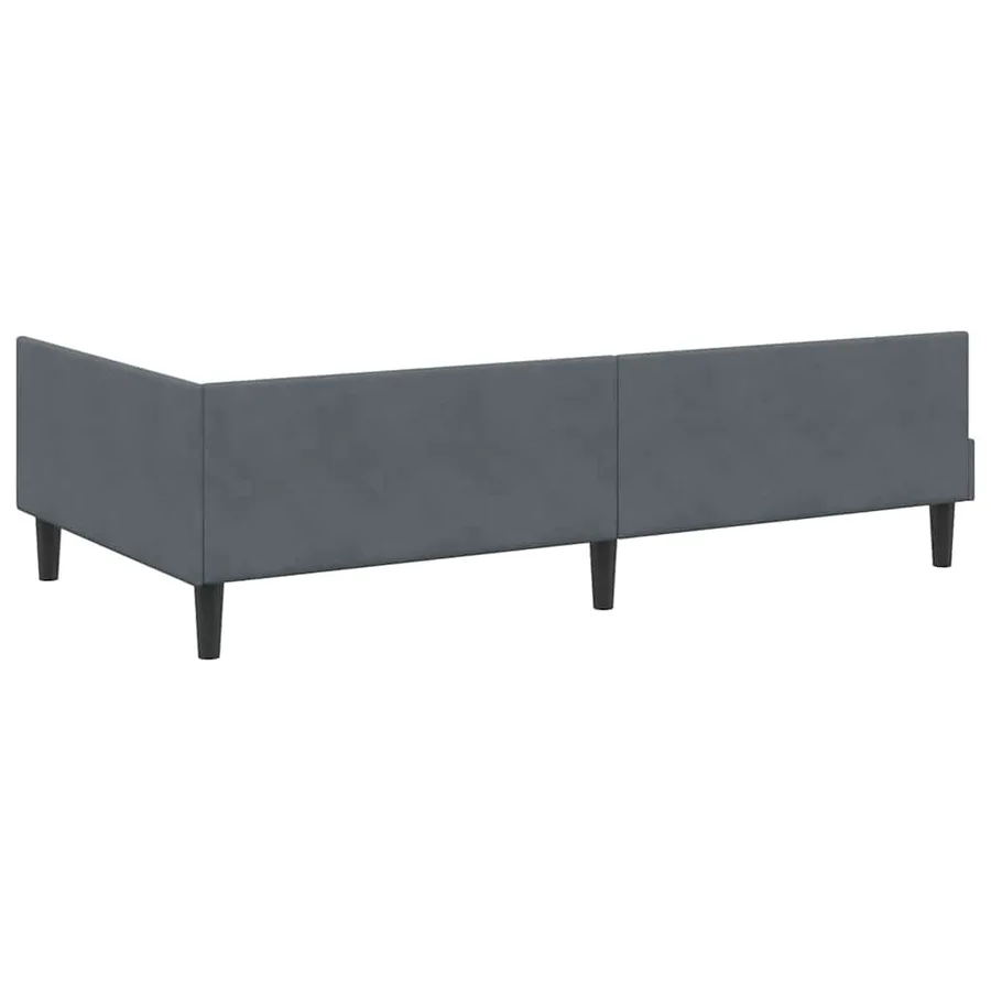 Cadre de lit d'angle avec matelas Autre 2 pcs Gris Velours - 9