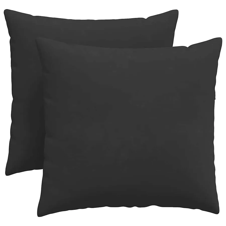 Coussins de canapé 2 pcs Noir 45 x 45 cm tissu - 2