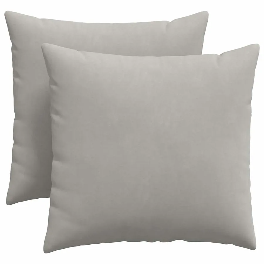 Coussins de canapé 2 pcs Gris clair 45 x 45 cm tissu - 2
