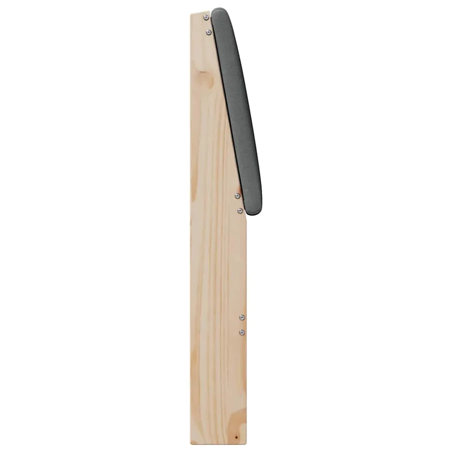 Tête de lit capitonnée Gris foncé 90 cm Pin massif - 5