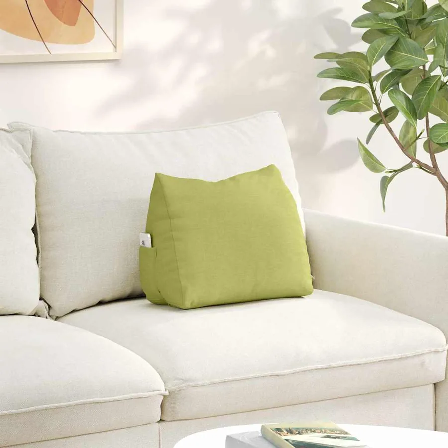 Coussin de Dos Vert clair 45 x 20 x 35 cm tissu