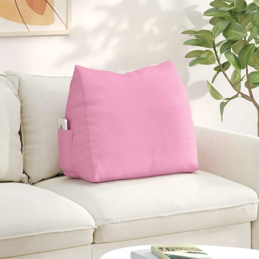 Coussin de Dos Rose 60 x 20 x 50 cm tissu