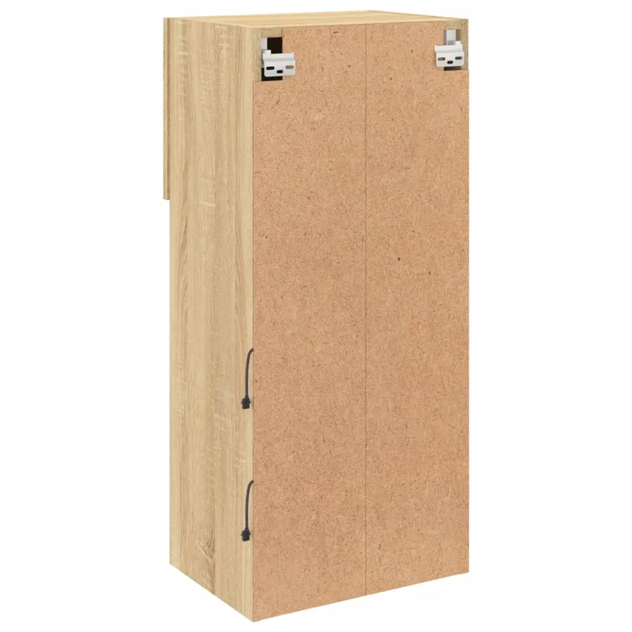 Meuble TV avec lumières LED chêne sonoma 40,5x30x90 cm - 11