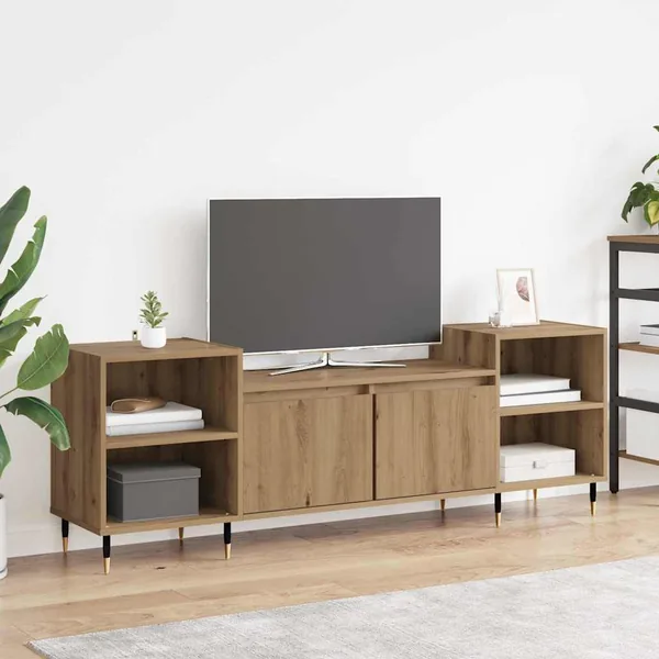 Meuble TV 160 x 35 x 55 cm Chêne artisanal Bois d'ingénierie