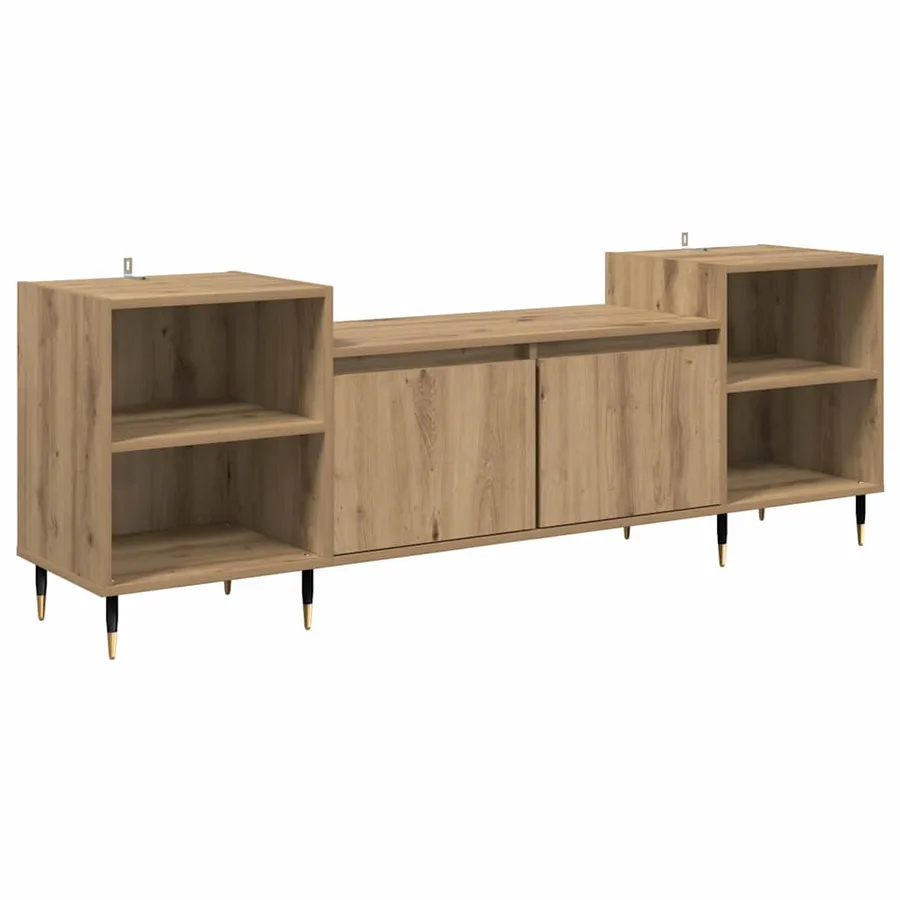 Meuble TV 160 x 35 x 55 cm Chêne artisanal Bois d'ingénierie - 2