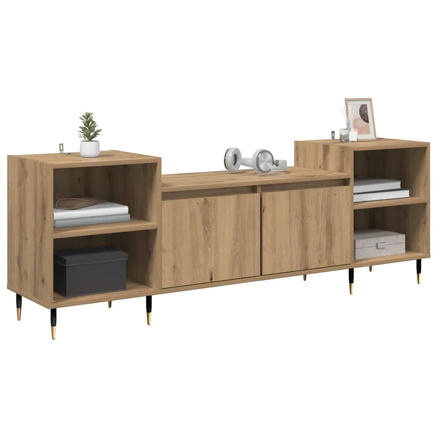Meuble TV 160 x 35 x 55 cm Chêne artisanal Bois d'ingénierie - 3